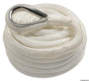 Cima ormeggio impiombata 16 mm x 11 m bianca